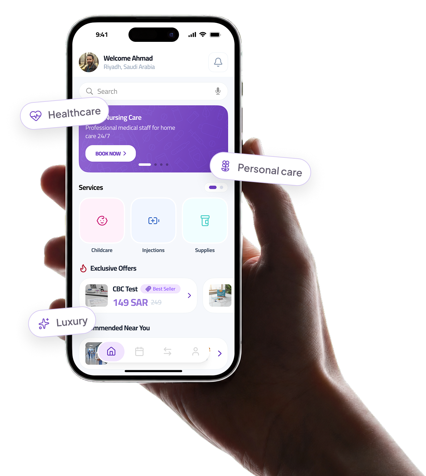 Close Care app on a phone
